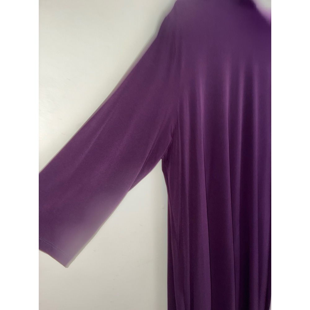 Connected Apparel Jacket Dress Women 20W Purple Glitter Wave Textured 2pc Set - Picture 5 of 10